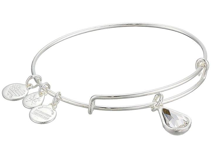 Alex And Ani Swarovski Teardrop Color Code Bangle (crystal 1) Bracelet