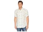 Bugatchi Shaped Fit Sailboat Linen Shirt (chalk) Men's Clothing