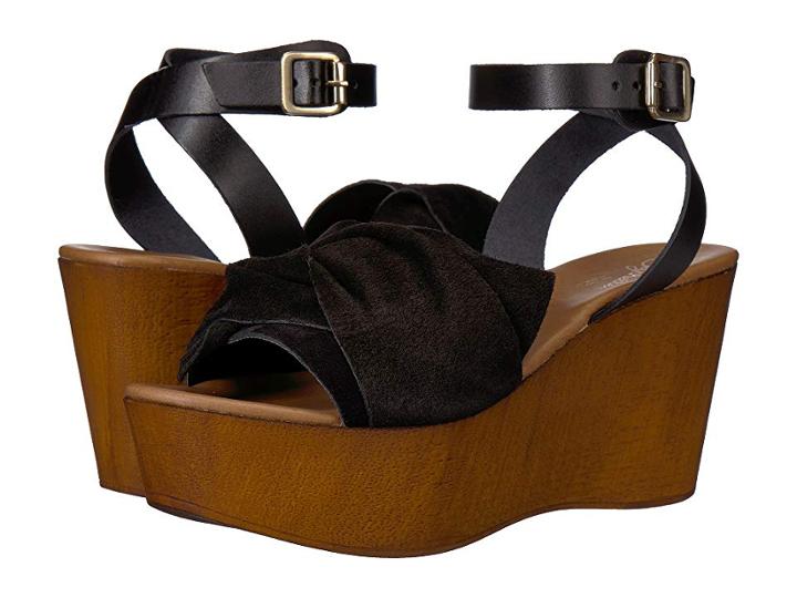 Seychelles Deep Breath (black Suede) Women's Wedge Shoes