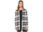 Calvin Klein Knit Button Front (black Multi) Women's Clothing