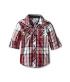 Splendid Littles Yd Shirt W/ Roll Up (little Kids) (plaid) Boy's Long Sleeve Button Up