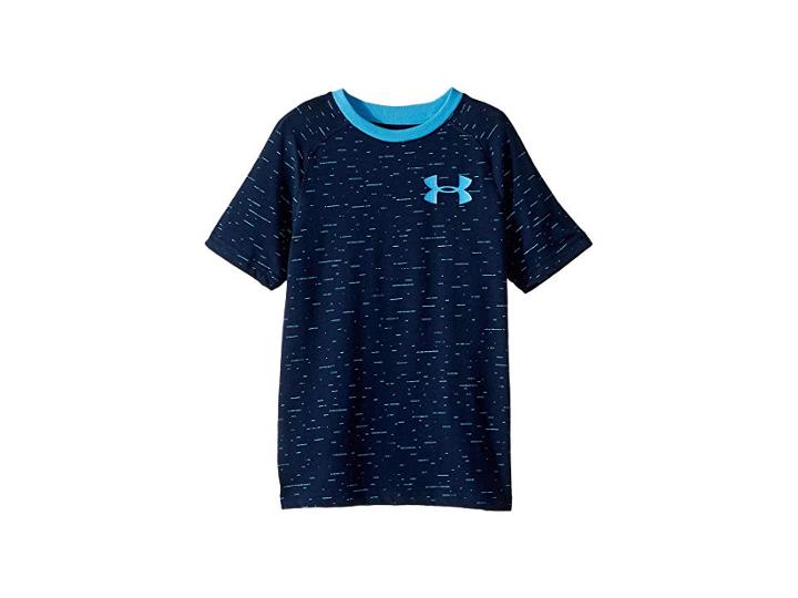 Under Armour Kids Cotton Knit Short Sleeve (big Kids) (academy/canoe Blue/canoe Blue) Boy's T Shirt