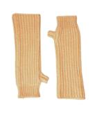 Marni Zip Detailed Wool English Rib Fingerless Mitten (yellow) Scarves