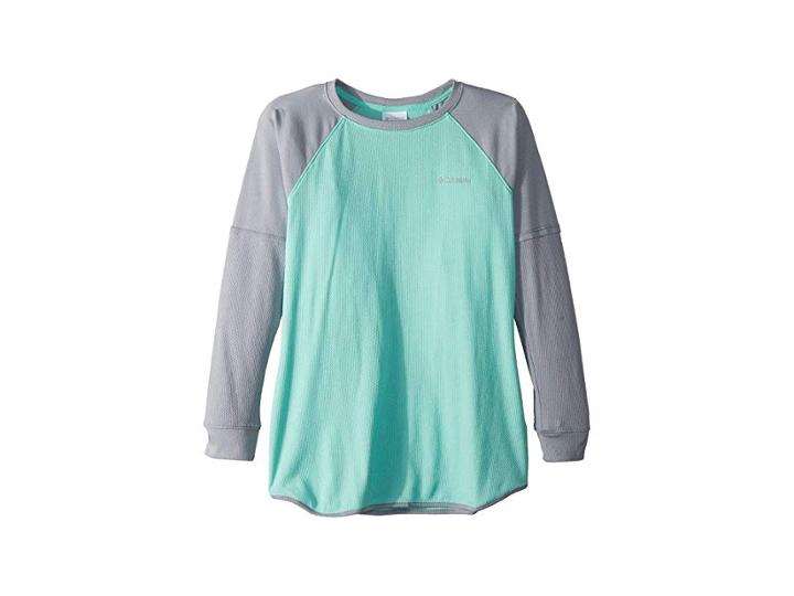 Columbia Kids Trulli Trailstm Waffle Tunic (little Kids/big Kids) (pixie/astral) Girl's Long Sleeve Pullover