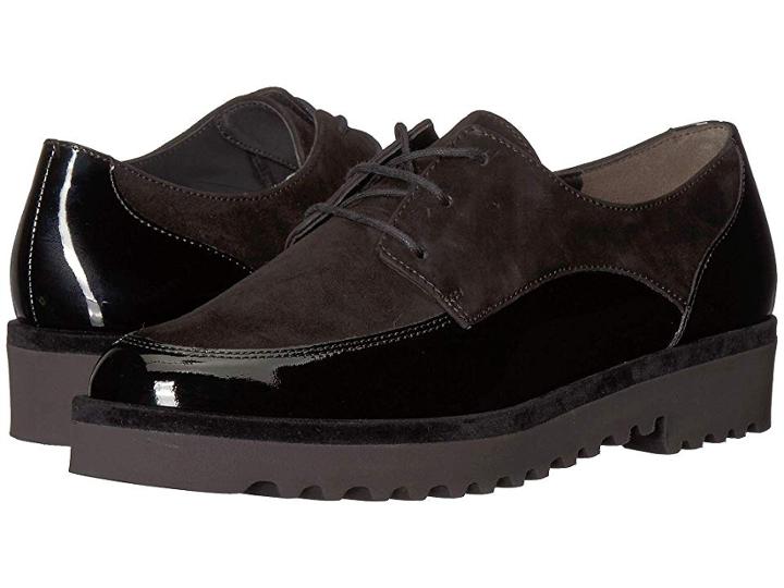 Paul Green Tuxedo Oxford (black Combo) Women's Lace Up Casual Shoes