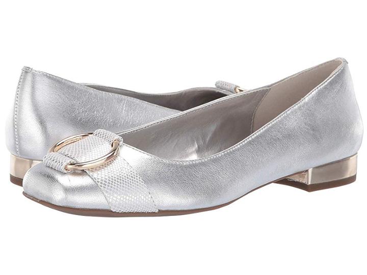 Anne Klein Ulalia Flat (silver) Women's Flat Shoes