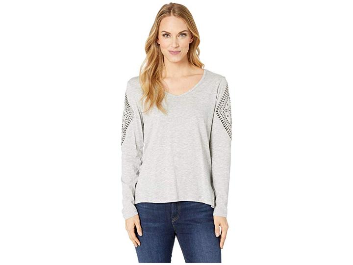 Ariat Tate Top (heather Grey) Women's Long Sleeve Pullover