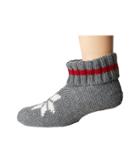 Lauren Ralph Lauren Snowflake Turn Cuff Bootie (charcoal Heather) Women's Quarter Length Socks Shoes