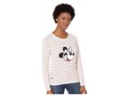 Lacoste Long Sleeve Crew Neck Disney Sweater (white/lighthouse Red) Women's Sweater
