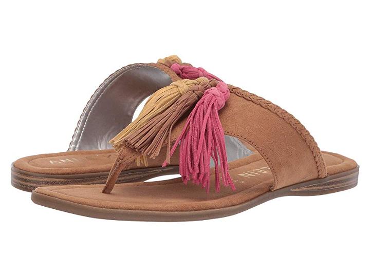 Anne Klein Adrienna Tassel Sandal (cognac Multi) Women's Shoes