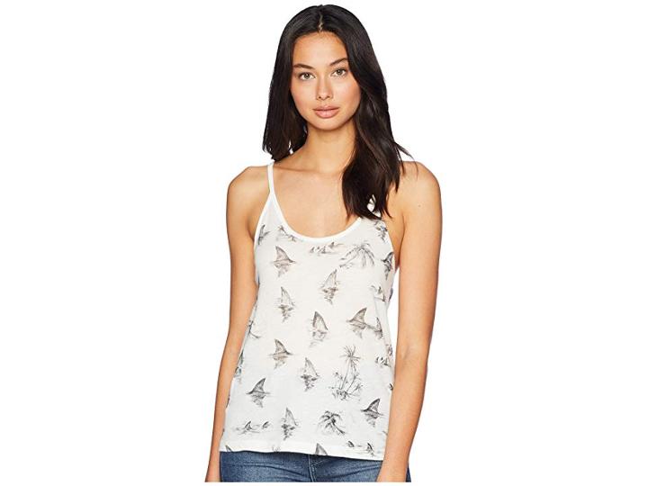 Rvca Danger Beach Tank Top (vintage White) Women's Sleeveless