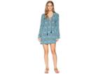 La Blanca Tuvalu Lace-up Front Tunic Cover-up (blue) Women's Swimwear