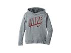 Nike Kids Breathe Long Sleeve Hooded Training Top (big Kids) (dark Grey/wolf Grey) Boy's Clothing