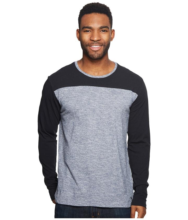 Rvca Coast To Coast Long Sleeve (black) Men's Long Sleeve Pullover