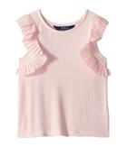 Polo Ralph Lauren Kids Flutter-sleeve Jersey Top (little Kids) (hint Of Pink) Girl's Clothing