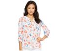 Nydj Blouse W/ Pleated Back (wildflowers) Women's Blouse