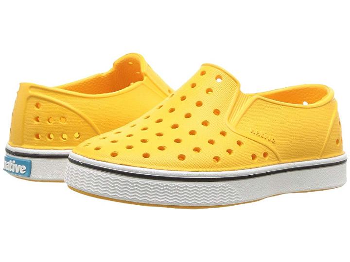 Native Kids Shoes Miles Slip-on (toddler/little Kid) (beanie Yellow/shell White) Kids Shoes