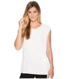 Vince Camuto Short Sleeve Soft Texture Tie Front Blouse (new Ivory) Women's Clothing