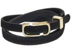 Marc Jacobs Double J Triple Wrap Leather Bracelet (black) Bracelet