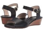 Cole Haan Evette Grand Wedge Sandal (black Leather) Women's Shoes