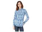 Rock And Roll Cowgirl Long Sleeve Snap B4s8004 (blue) Women's Clothing