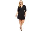 Rachel Pally Plus Size Mini Caftan Dress (black) Women's Dress