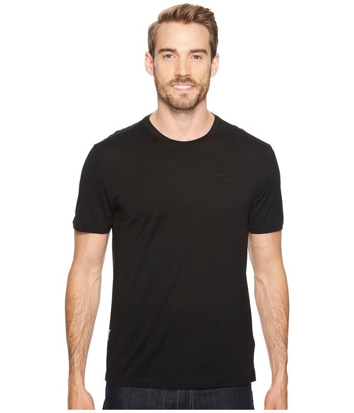 Icebreaker Tech T Lite Short Sleeve Shirt (black) Men's Short Sleeve Pullover