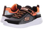 Skechers Kids Elite Flex (little Kid/big Kid) (black/charcoal/orange) Boy's Shoes