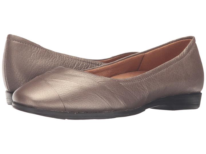 Naturalizer Jaye (nickel Alloy Metallic Leather) Women's Flat Shoes