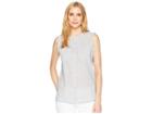 Pendleton Stripe Linen Sleeveless Shirt (vintage Indigo/marshmallow) Women's Clothing