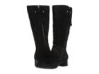 Naturalizer Demi Wide Calf (black Oily Suede) Women's  Boots