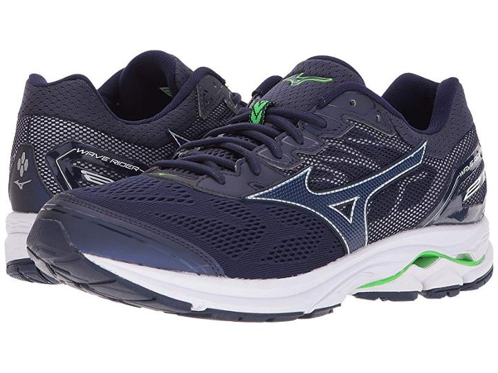 Mizuno Wave Rider 21 (eclipse/eclipse/green Slime) Boys Shoes
