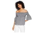 Bb Dakota Before Sunset Gingham Top (black) Women's Clothing