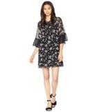 Juicy Couture Beverly Garden Color Block Dress (pitch Black Beverly Garden) Women's Dress
