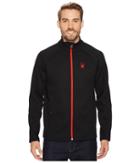 Spyder Constant Full Zip Midweight Stryke Jacket (black/black/red) Men's Coat