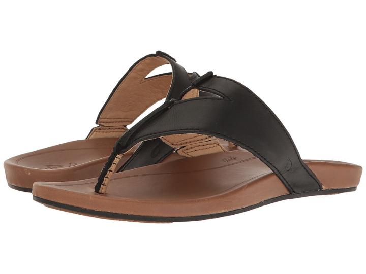 Olukai Lala (black/tan) Women's Sandals
