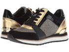 Michael Michael Kors Billie Trainer (black/gold) Women's Shoes