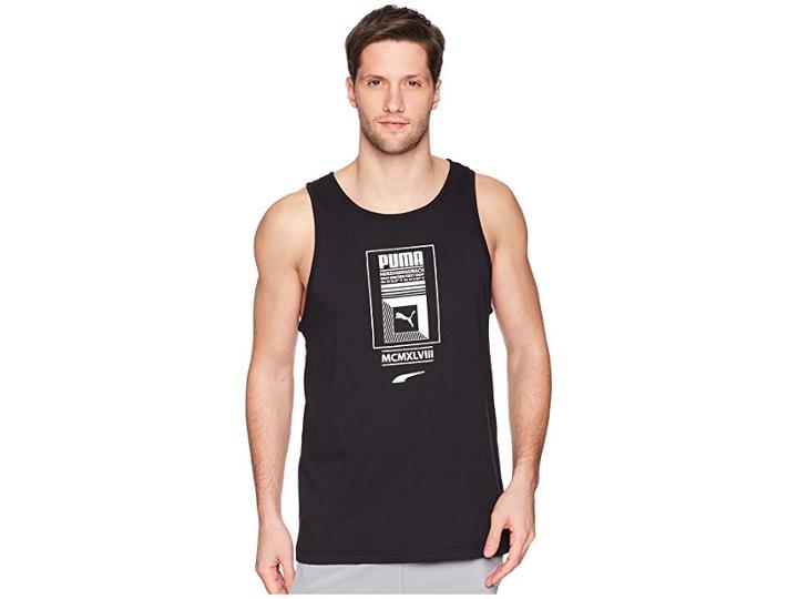 Puma Logo Tower Tank Top (puma Black) Men's Sleeveless
