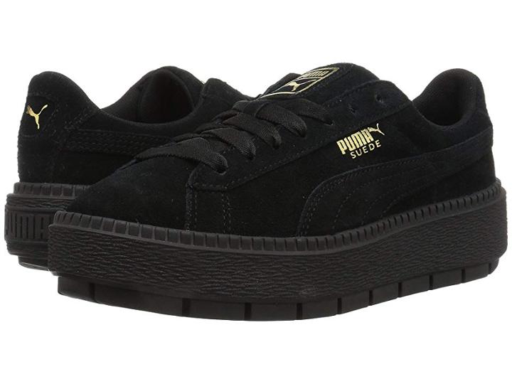 Puma Suede Platform Trace (puma Black/puma Black) Women's Shoes