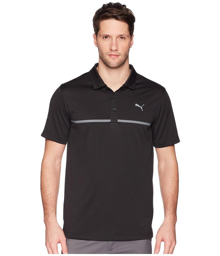 Puma Golf Nardo Grey Polo (black) Men's Short Sleeve Pullover