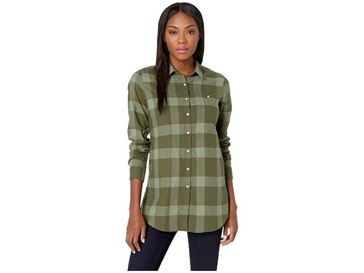 Mountain Hardwear Pt. Isabel Long Sleeve Tunic (surplus Green) Women's Long Sleeve Button Up