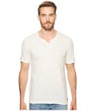 Lucky Brand Raw Edge Y-neck Henley Shirt (marshmallow) Men's Clothing
