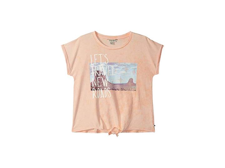 Lucky Brand Kids Jacinda Tee (big Kids) (salmon) Girl's T Shirt