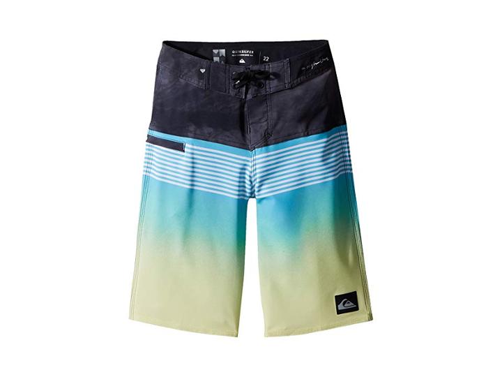 Quiksilver Kids Highline Lava Division Boardshorts (big Kids) (cyan Blue) Boy's Swimwear