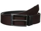 Steve Madden 35mm Two-tone Leather Reversible Belt (brown/black) Men's Belts