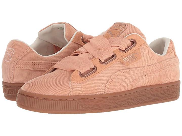 Puma Basket Heart Corduroy (dusty Coral/dusty Coral) Women's Shoes