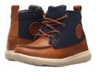 Polo Ralph Lauren Kids Ranger Sport (little Kid/big Kid) (tan Burnished Leather W/ Navy Cordura Nylon) Boy's Shoes