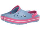 Crocs Crocband Clog (chambray Blue/paradise Pink) Clog Shoes