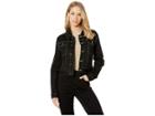 Juicy Couture Black Denim Jacket W/ Contrast Stitching (vosges Wash) Women's Clothing