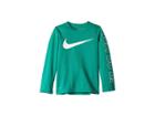 Nike Kids Swoosh Just Do It Dri-fit Thermal (little Kids) (neptune Green) Boy's Clothing